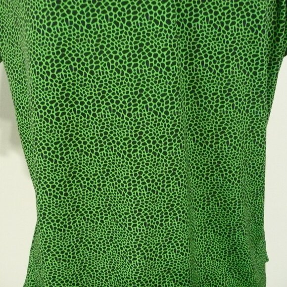 MK Green Cheetah Print Top Size MEDIUM - Picture 4 of 10